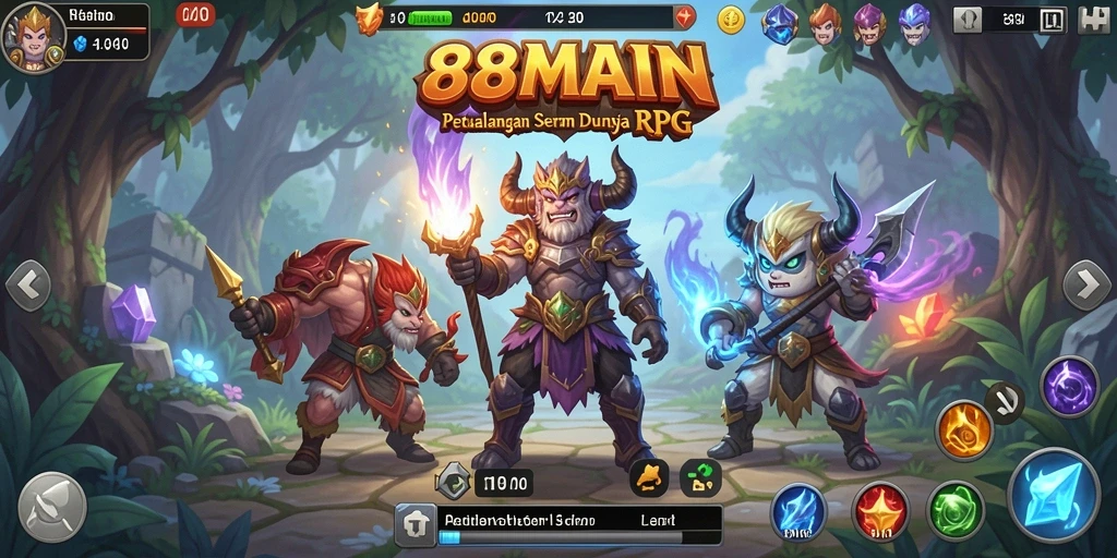 Gameplay RPG yang menegangkan dan penuh petualangan.
