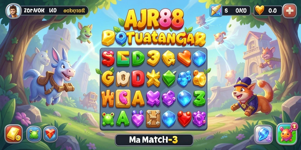Gameplay AJR88 yang colorful dan menarik dalam genre Match-3.