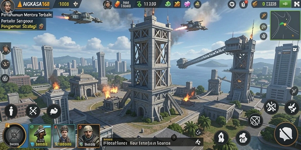 Gameplay Tower Defense yang mendebarkan dengan menara luar angkasa.