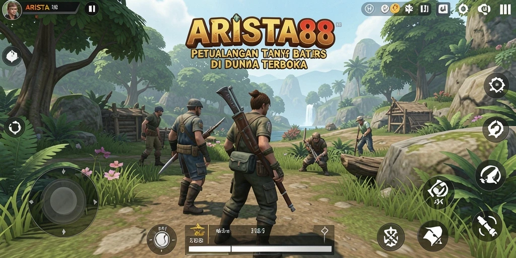 Screenshot ARISTA88 menampilkan pemain menjelajahi dunia terbuka dengan pemandangan menakjubkan.