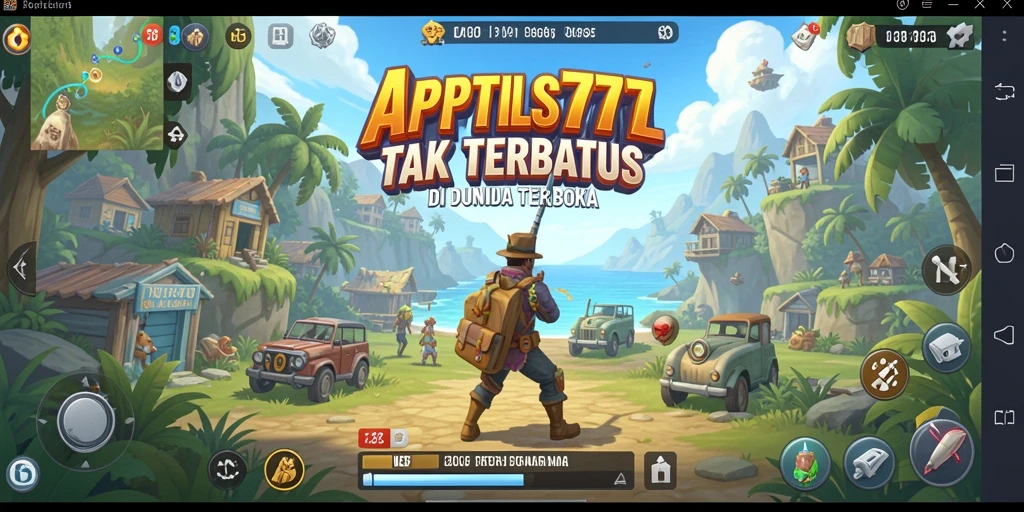 Tampilan screenshot utama ARTIS777 menampilkan momen epik dalam eksplorasi dunia terbuka.