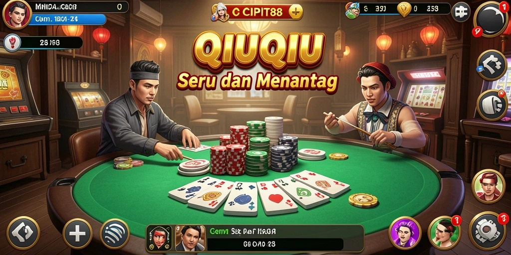 Tampilan gameplay QiuQiu yang seru dan menantang.