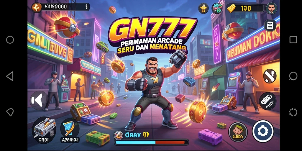 Tampilan gameplay menarik dari GN777 yang menggambarkan elemen arcade.