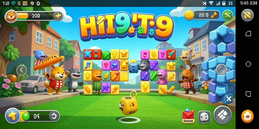 Tampilan screenshot HIT9 menunjukkan gameplay puzzle yang menantang dan menarik.