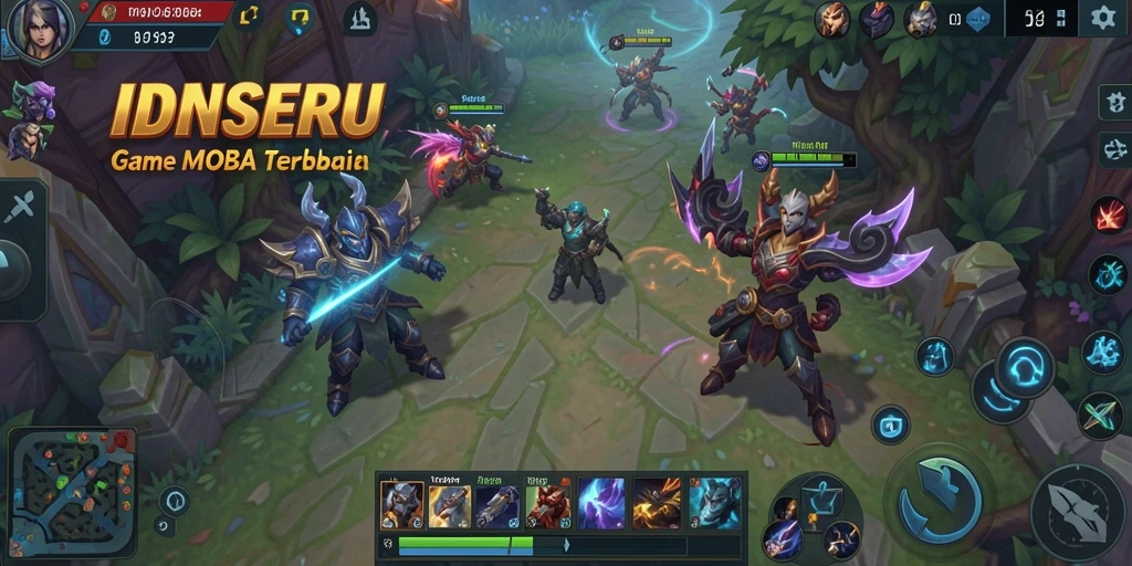 Screenshot gameplay IDNSERU yang menunjukkan aksi seru di arena pertempuran.
