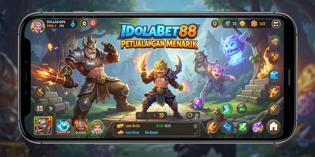 Tampilan gameplay epik dari IDOLABET88 di dunia RPG.