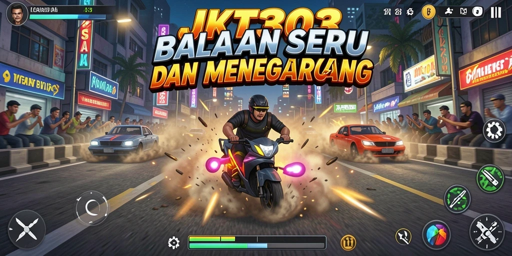 Screenshot menunjukkan mobil balap melaju kencang di lintasan menantang.