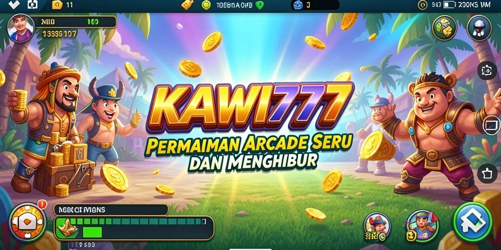 Tangkapan layar KAWI777 menunjukkan gameplay Arcade yang menantang dan seru.