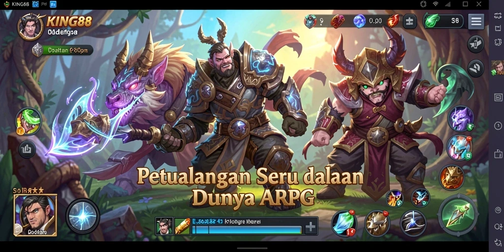 Tangkapan layar gameplay ARPG KING88 yang menakjubkan.