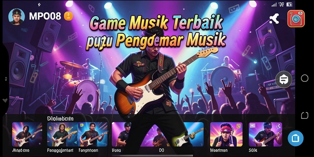 Screenshot MPO08 menampilkan gameplay musik yang seru dan interaktif.