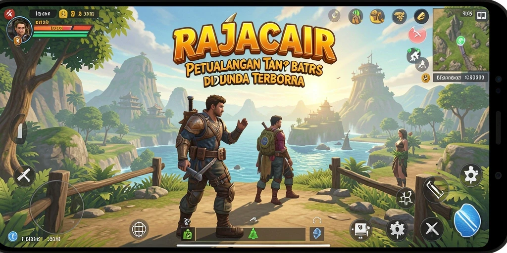Tampilan gameplay RAJACAIR yang menampilkan eksplorasi dunia terbuka.
