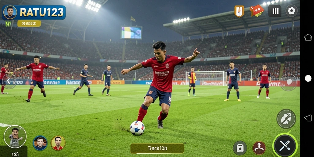 Tampilan permainan sepak bola yang seru di RATU123.