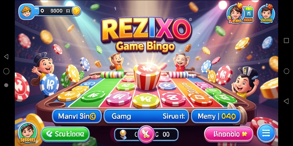 Tampilan gameplay seru dalam permainan Bingo REZIXO yang menarik dan interaktif.