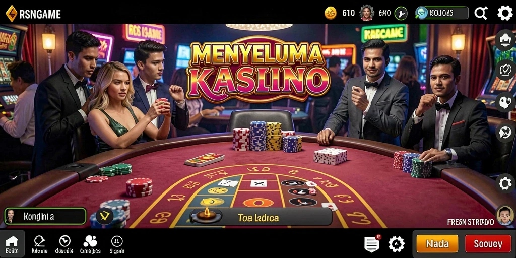 Screenshot gameplay RSNGAME yang menunjukkan keseruan permainan Kasino.