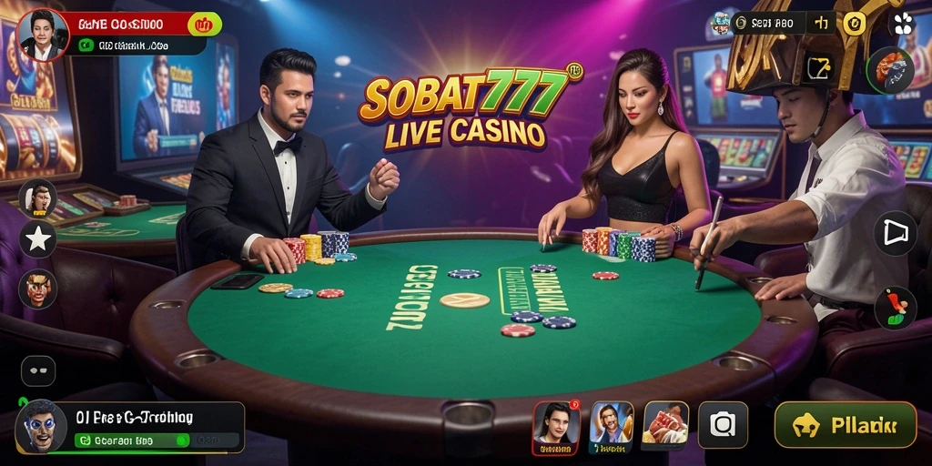 Tampilan gameplay SOBAT777 yang seru dan interaktif dalam Live Casino.