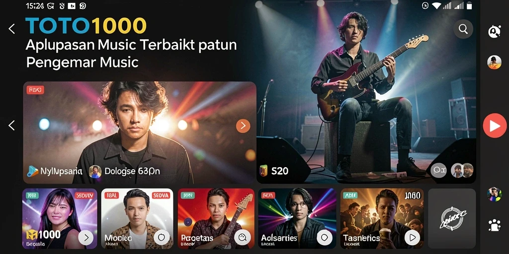 Tampilan gameplay interaktif dari aplikasi musik TOTO1000.
