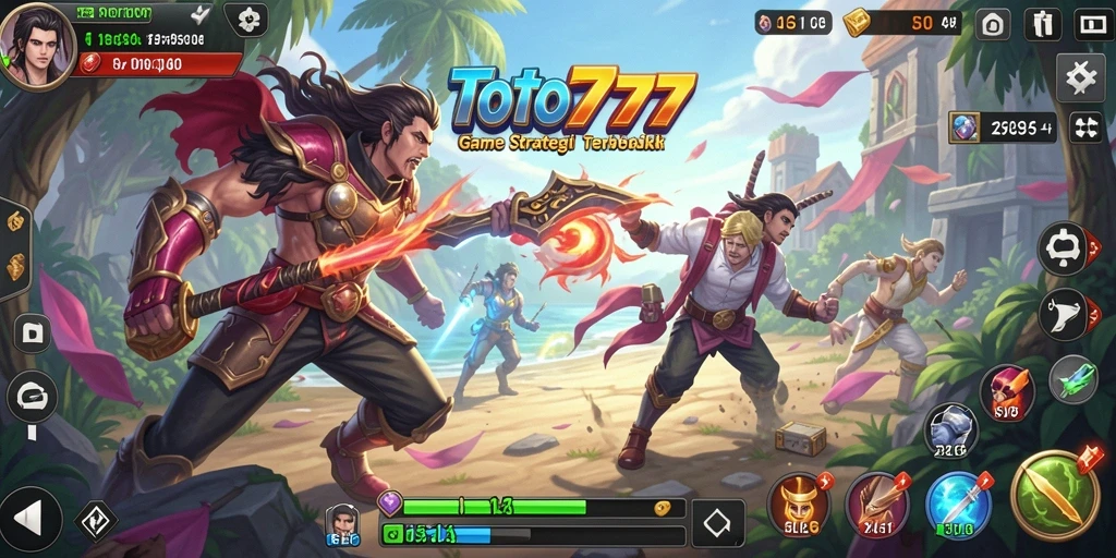 Tampilan aksi seru dalam gameplay SLG TOTO777.