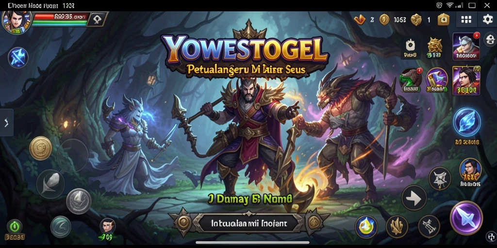 Tampilan gameplay YOWESTOGEL yang menantang dan penuh warna.