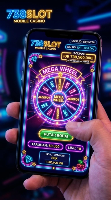 Tampilan antarmuka aplikasi 738slot yang menarik.