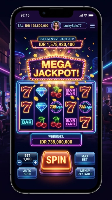Tangkapan layar saat pengguna mengunduh aplikasi dari 738slot.